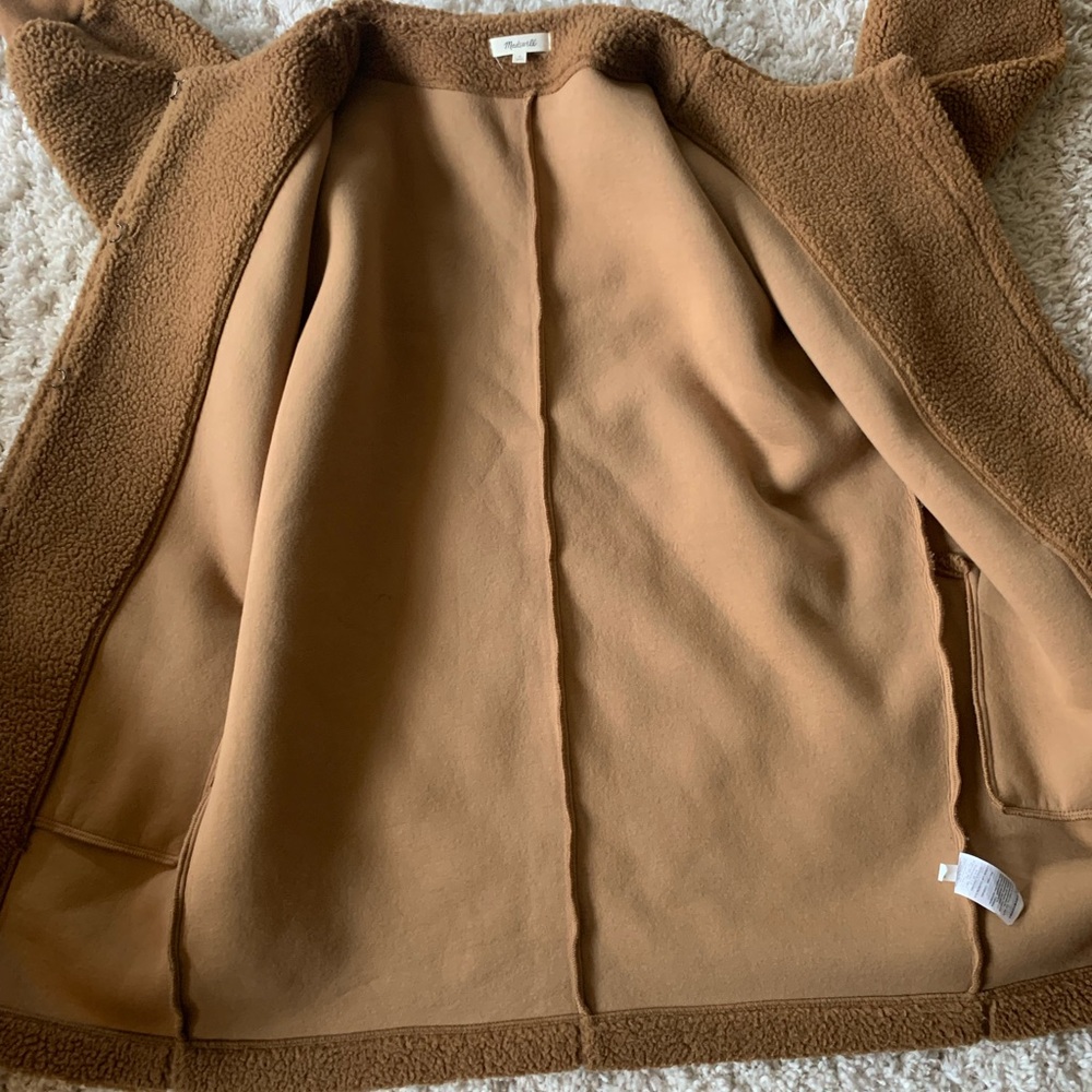 Madewell Bonded Sherpa Cocoon Coat - Picture 9 of 15